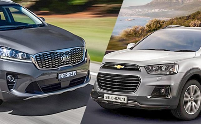 So sánh Chevrolet Captiva Revv và Kia Sorento