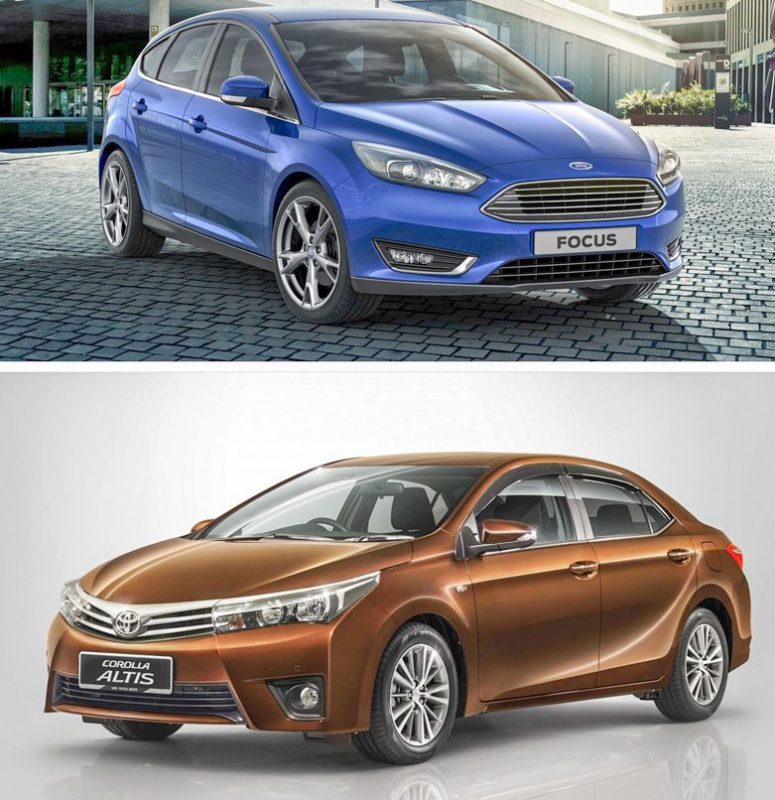 So sánh Ford Focus và Toyota Corolla Altis