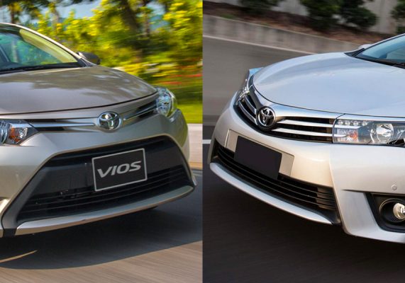 So sánh Toyota Corolla Altis cũ và Toyota Vios mới